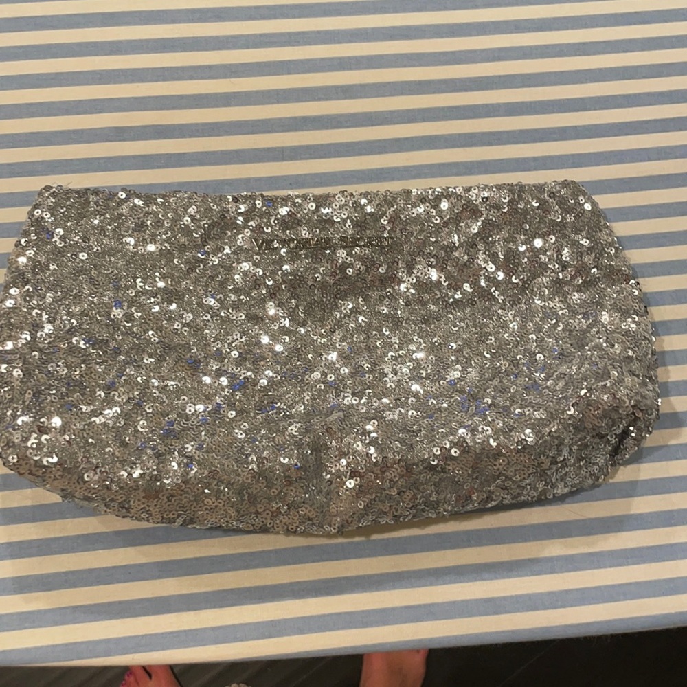 Sequin snap cosmetic kit or clutch
